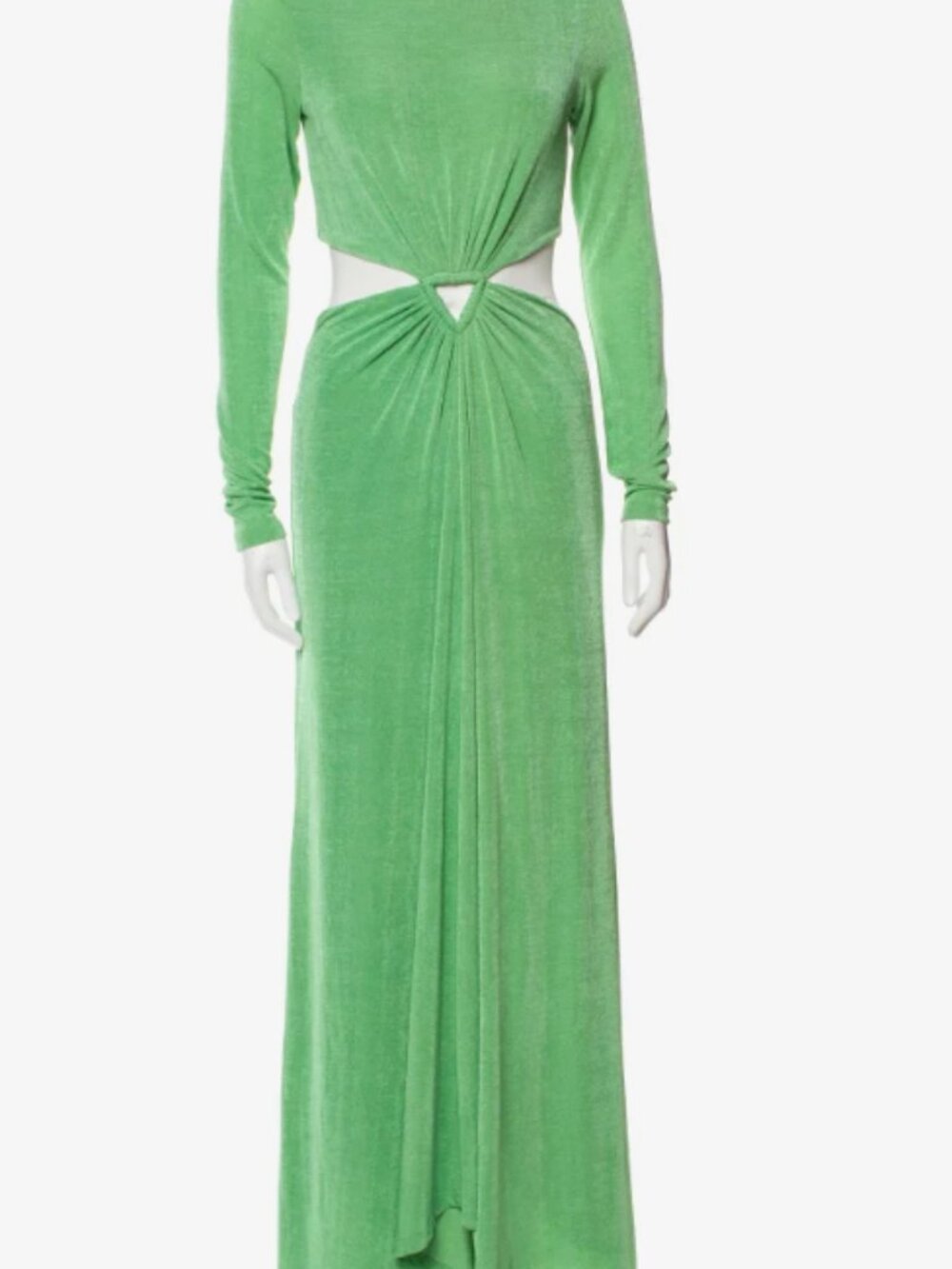 Significant Other  Scoop Neck Long Dress  Green | Size: L